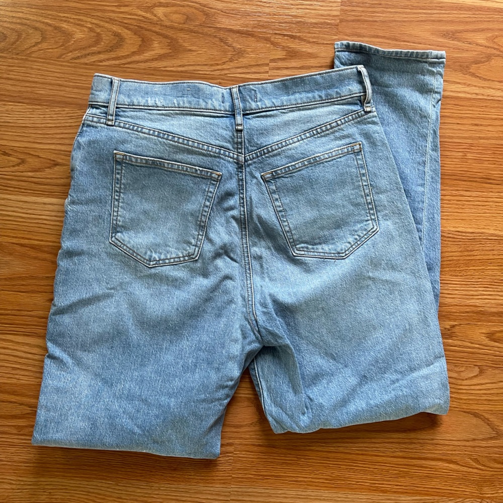 LOFT Blue High-rise Boyfriend Denim Jeans - Picture 2 of 4